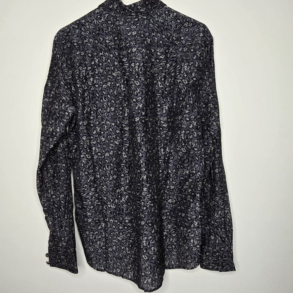 Aqua Blu Carter Resort Shirt Size M Cotton and Silk Blend - Picture 4 of 15